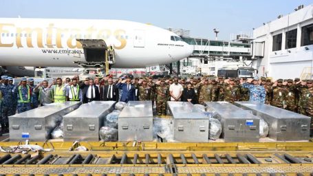 দেশে পৌঁছেছে সুদানে নিহত ৬ বাংলাদেশি সেনার মরদেহ
