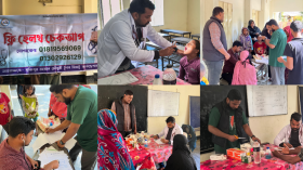 মুজিবুর রহমান চৌধুরী (লন মিয়া) ফাউন্ডেশনের উদ্যোগে’ অর্ধ শতাধিক এর উপরে মানুষ পেলেন বিনামূল্যে চিকিৎসা সেবা ও ঔষধ