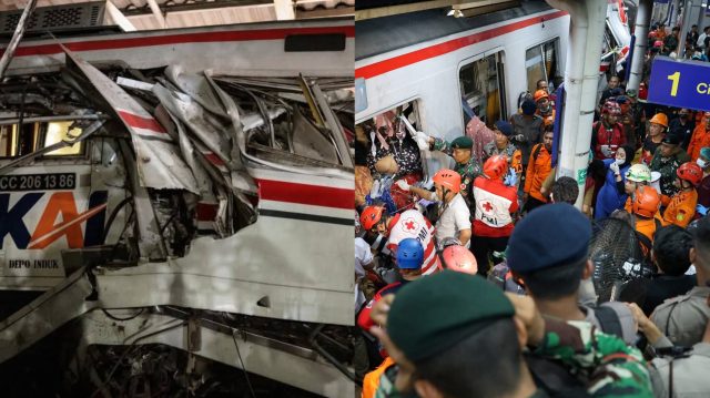 ইন্দোনেশিয়ায় দুই ট্রেনের সংঘর্ষে নিহত ৪