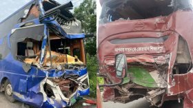 সিলেটে মর্মান্তিক দুর্ঘটনায় প্রাণ গেল বাস চালক ও হেলপারের