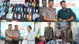 সিলেটে হারিয়ে যাওয়া ৬৮টি মোবাইল ফোন ফিরে পেয়েছেন প্রকৃত মালিকরা