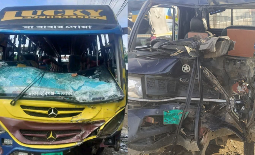 নবীগঞ্জে বাস ও পিকআপ ভ্যানের মুখোমুখি সংঘর্ষে ৩ জন নিহত